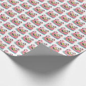 Kerststrand Santa Cadeaupapier (Hoek)