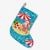 Kerststrand Santa Claus kous Kleine Kerstsok (Voorkant (Hangend))
