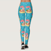 Kerststrand Santa Claus leggings (Achterkant)