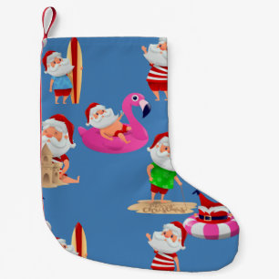 kerststrand santa claus vakantie kleine kerstsok
