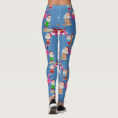 kerststrand santa claus vakantie leggings (Achterkant)