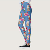 kerststrand santa claus vakantie leggings (Links)