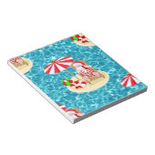 kerststrand sint klaas notitieblok (Schuin)