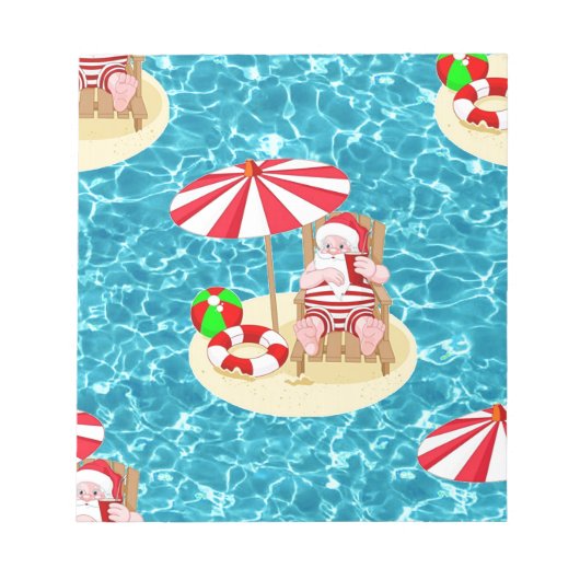 kerststrand sint klaas notitieblok (Voorkant)