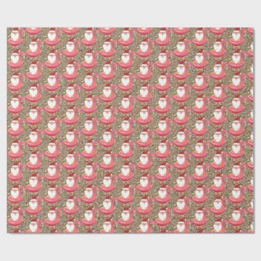 kerststrand vol kerstmis cadeaupapier (Vlak)