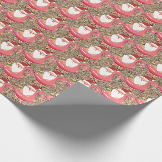 kerststrand vol kerstmis cadeaupapier (Hoek)