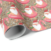 kerststrand vol kerstmis cadeaupapier (Rol Hoek)