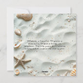 Kerststrand Zee & Groeten Feestdagenkaart (Achterkant)