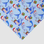 Kerststrand zeemeerminnen dolfijnen tissuepapier (Detail)