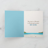 Kerststrandcadeau met zeesterren kaart (Binnen)