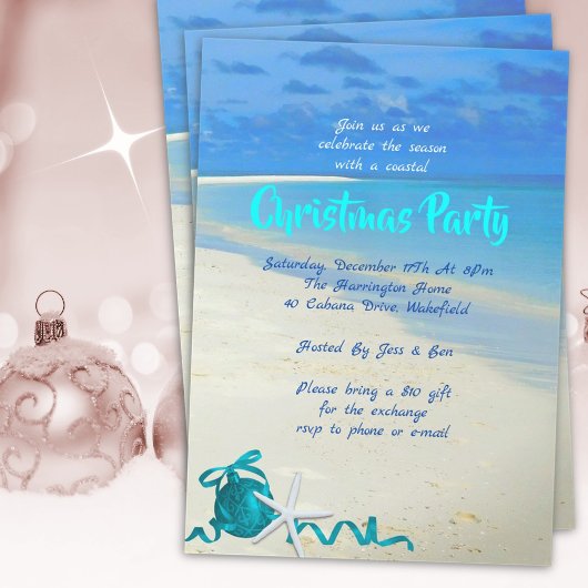 Kerststrandfeest Zand en Zee Uitnodiging