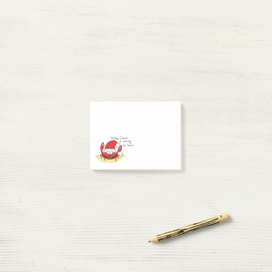 Kerststrandkrab Post-it® Notes (Op bureau)