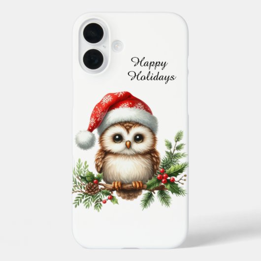 Kerststrandsrand uil aanpasbaar Case-Mate iPhone case (Achterkant)
