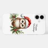 Kerststrandsrand uil aanpasbaar Case-Mate iPhone case (Achterkant (horizontaal))