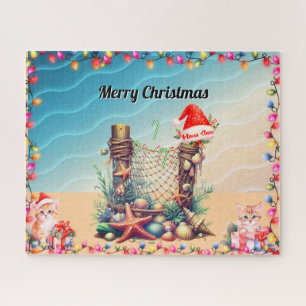 Kerststrandthema Legpuzzel