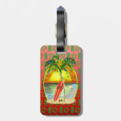 Kerststrandzonsondergang Bagagelabel (Achterkant verticaal)