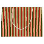  kerststreep groot cadeauzakje (Voorkant)