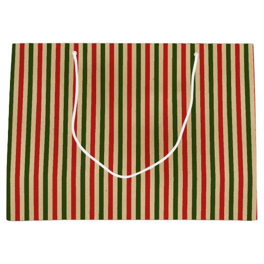 kerststreep groot cadeauzakje (Voorkant)