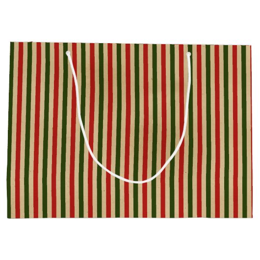  kerststreep groot cadeauzakje (Achterkant)