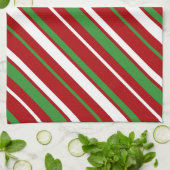 Kerststreep Keukenhanddoeken (Gevouwen)