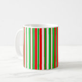 kerststreep koffiemok (Voorkant links)