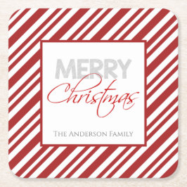 kerststreep met snoepriet | Aangepast Kartonnen Onderzetters