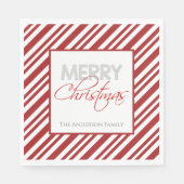 kerststreep met snoepriet | Aangepast Servet (Voorkant)