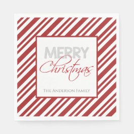 kerststreep met snoepriet | Aangepast Servet