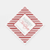 kerststreep met snoepriet | Aangepast Servet (Hoek)