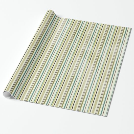 Kerststreep Stripes Gestreept inpakpapier (Uitgerold)