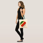 kerststreep tote bag (Voorkant (model))