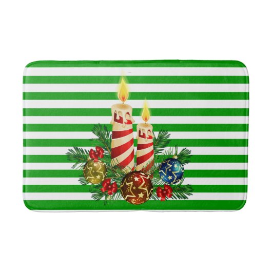 kerststreep voor gasten badmat (Voorkant)