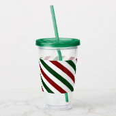  kerststrepen acryl drinkbeker (Links)
