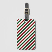 kerststrepen bagagelabel (Voorkant (verticaal))