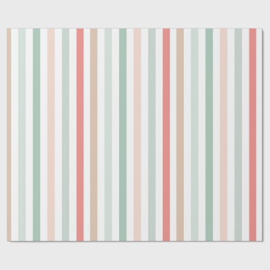 kerststrepen cadeaupapier (Vlak)