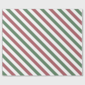  kerststrepen cadeaupapier (Vlak)