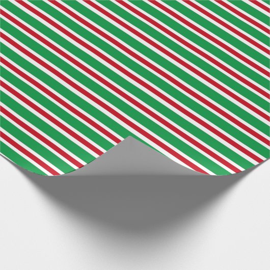 kerststrepen cadeaupapier (Hoek)