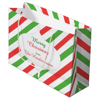 kerststrepen d grote cadeautas rood/groen/wit