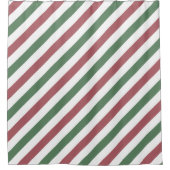 kerststrepen douchegordijn (Voorkant)