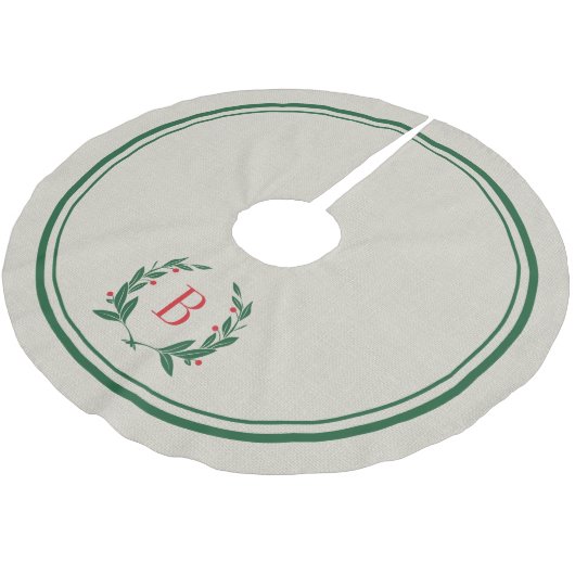 Kerststrepen en grote monogram kerstboom rok (Gekanteld)