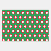 kerststrepen en Stippen - Rood groen feestelijk ca Inpakpapier Vel (Voorkant 2)