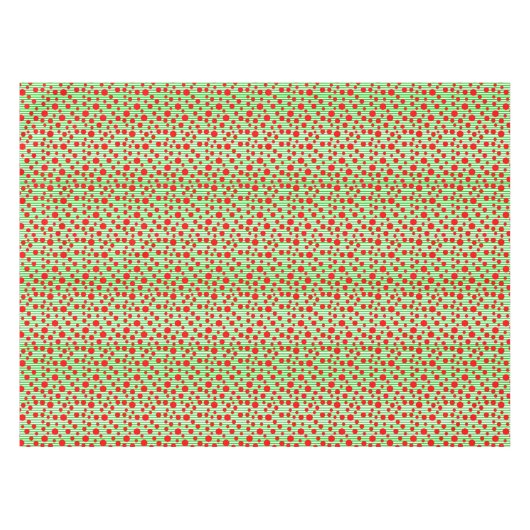 kerststrepen en Stippen Tafelkleed (Voorkant (Horizontaal))