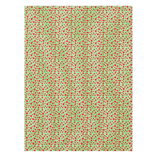 kerststrepen en Stippen Tafelkleed (Voorkant)