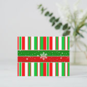 kerststrepen en vonken, vakantiemodel briefkaart (Staand voorkant)