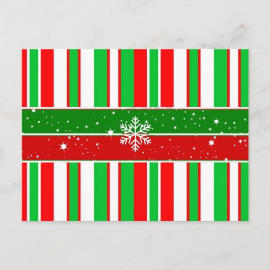 kerststrepen en vonken, vakantiemodel briefkaart (Voorkant)