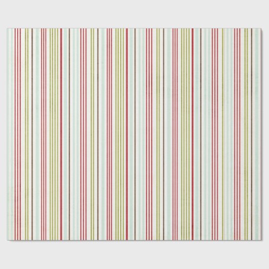 Kerststrepen Gestreept inpakpapier (Vlak)