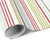 Kerststrepen Gestreept inpakpapier (Rol Hoek)
