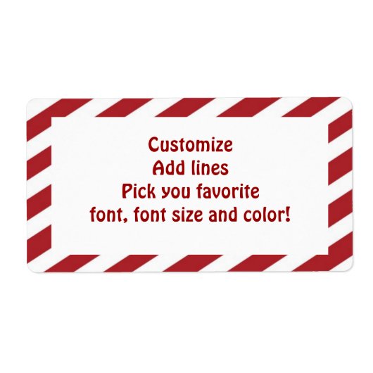 Kerststrepen groot label (Voorkant)