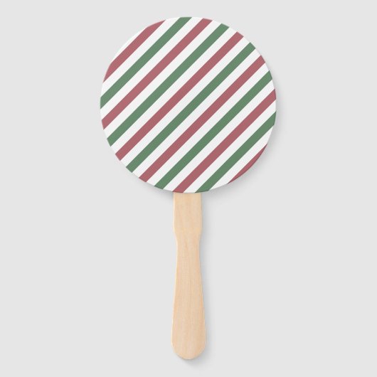 kerststrepen handwaaier (Voorkant)