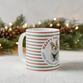 Kerststrepen Huisdier Kerstfoto Koffiemok